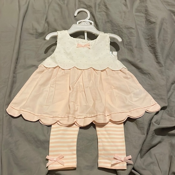 Jillian’s Closet Other - Jillian's Closet Dress + Leggings 2 Piece Baby Girls 3-6 Month Sleeveless Pink‍